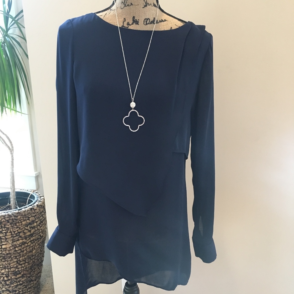 White House Black Market asymetric tunic